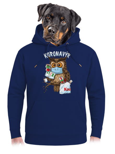 Koronavýr unisex mikina premium Navy