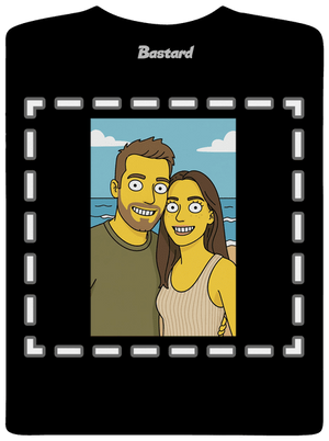 Simpsonovi z vlastní fotky pánské dlouhý rukáv Black