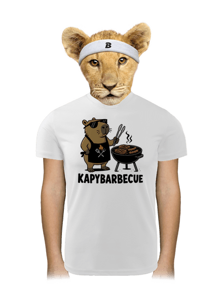 Kapybarbecue dětské sportovní tričko White