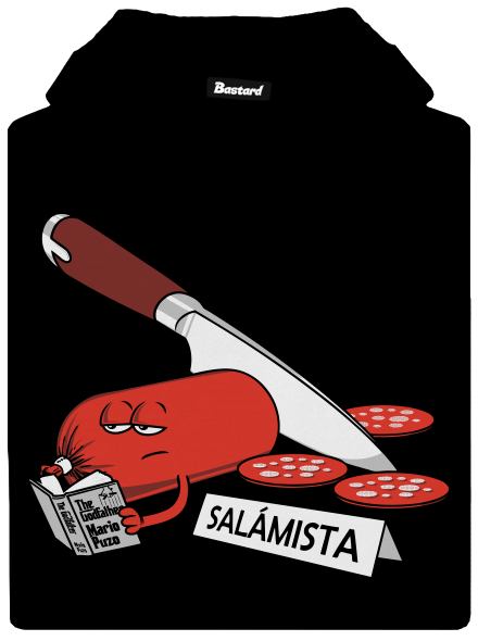 Salámista pánská mikina klokanka Black