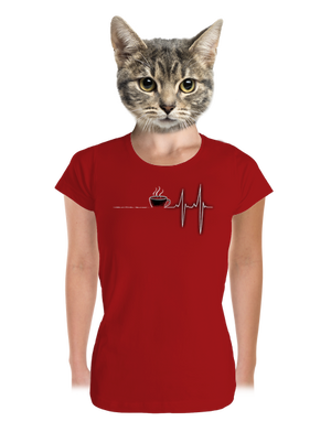 Coffee help dámské tričko premium Red Mal