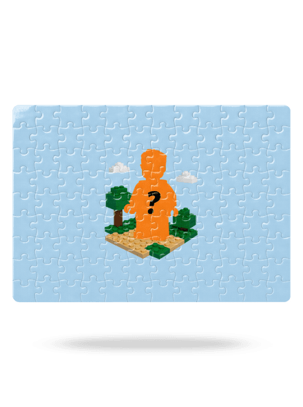 Lego postava z vlastní fotky puzzle White