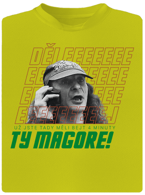B18: Jiří Kára pánské sportovní tričko Neon Yellow