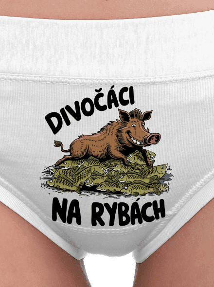 Divočáci na rybách dámské kalhotky White