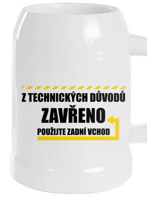 Zadní vchod půllitr White