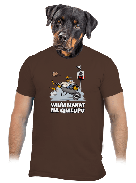 Valím na chalupu pánské tričko Brown