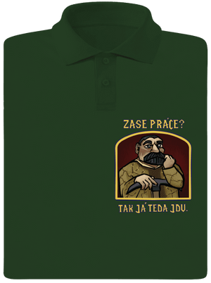 Zase práce? pánská polokošile Bottle Green Mal