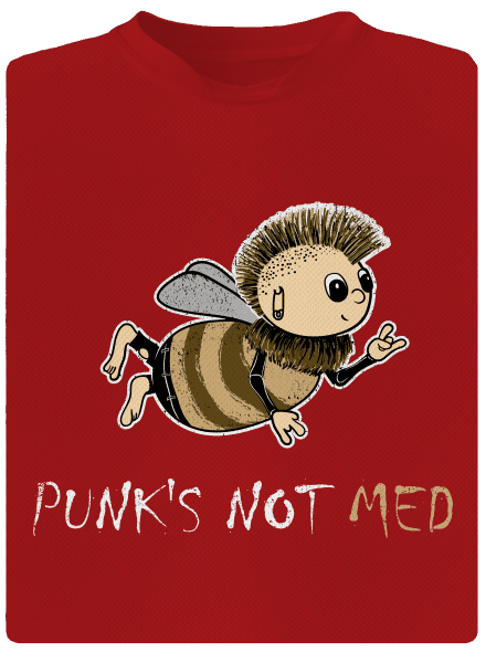 Punks Not Med pánské sportovní tričko Red Mal