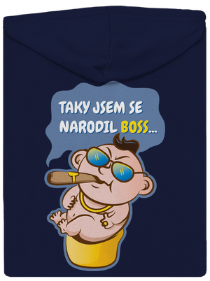 Boss pánská mikina na zip Navy