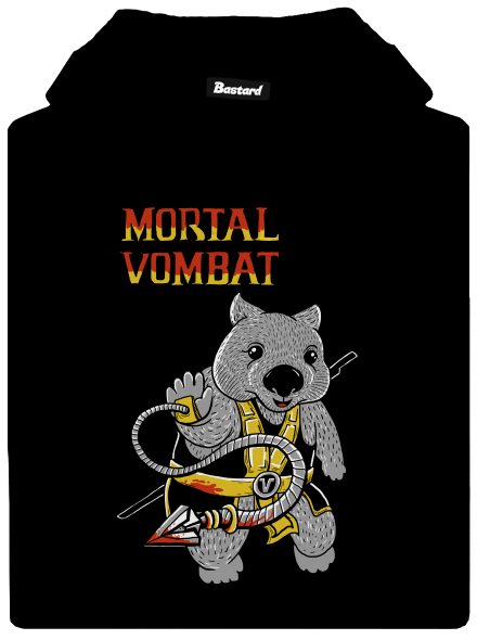 Mortal Vombat pánská mikina klokanka Black