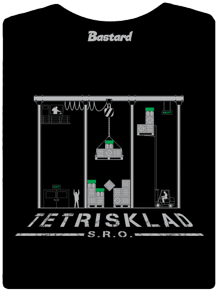 Tetrisklad dámské tričko premium Black