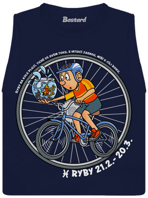 Cyklistický horoskop: Ryby dámské tílko volné Navy