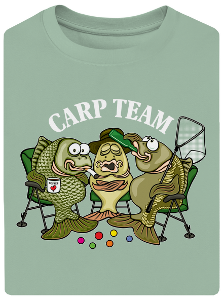 Carp Team unisex tričko oversized Sage