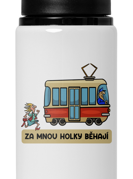 Za mnou holky běhají lahev na vodu White