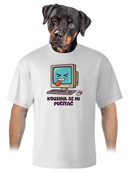 Kousnul se mi počítač unisex tričko oversized White