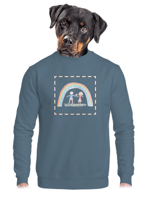 Dětské kresby - nahraj vlastní unisex mikina bez kapuce Nordic Blue