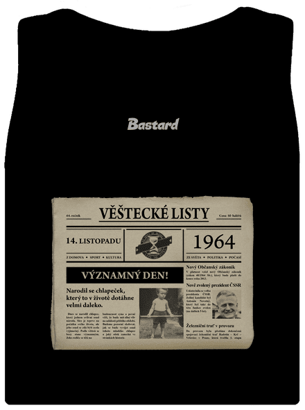Věštecké listy dámské tílko klasické Black