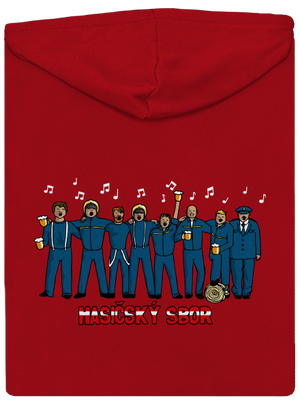 Hasičský sbor pánská mikina na zip Red
