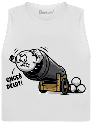 Chceš dělo? dámské tílko volné White