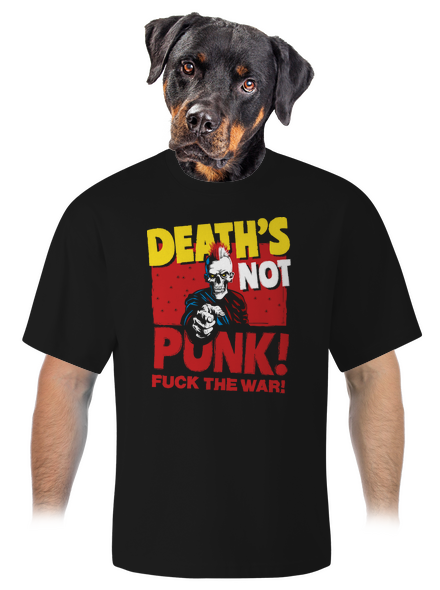 Death's not punk unisex tričko oversized Black