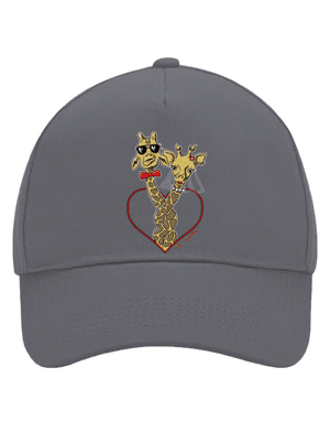 Žirafy ve svazku kšiltovka baseballka Graphite grey