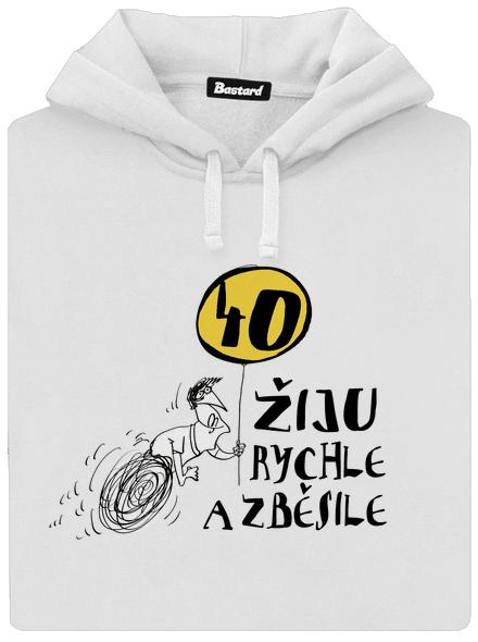 Žiju rychle a zběsile dámská mikina klokanka White