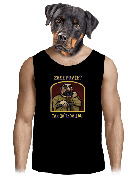 Zase práce? pánské tílko Black