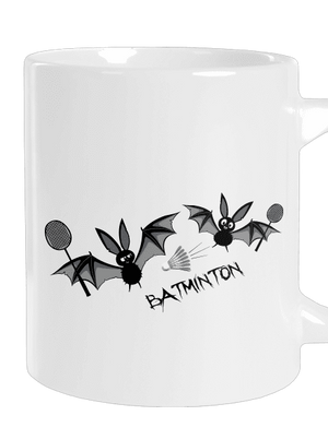 Batminton velký hrnek White
