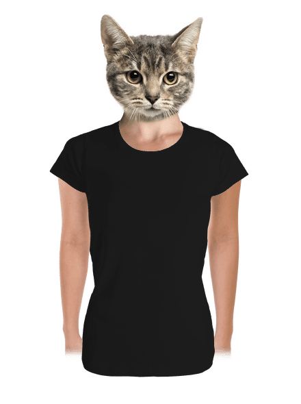 Bez potisku dámské tričko premium Black