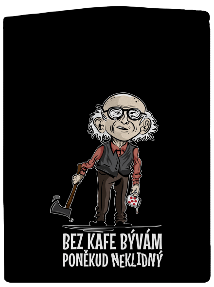 Neklidný bez kafe pánská mikina na zip Black