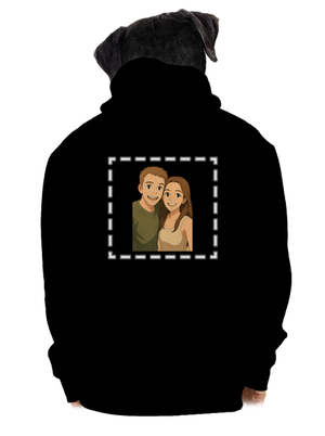 Ghibli efekt z vlastní fotky pánská mikina na zip Black