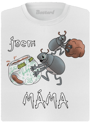 Jsem táta a máma dámské sportovní tričko White