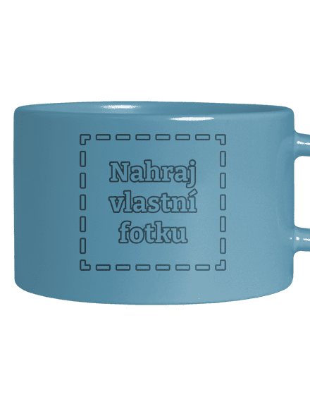 Vlastní potisk hrnek makronka Blue Macaron
