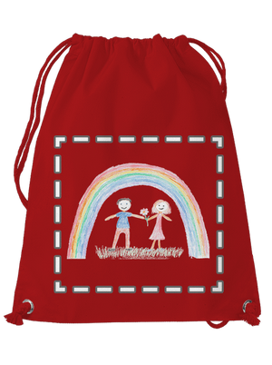 Dětské kresby - nahraj vlastní vak Red Mal