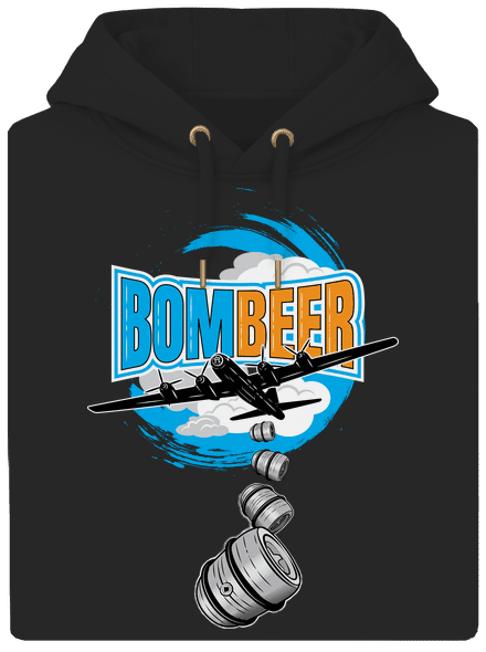 BomBeer unisex mikina premium Dark Black