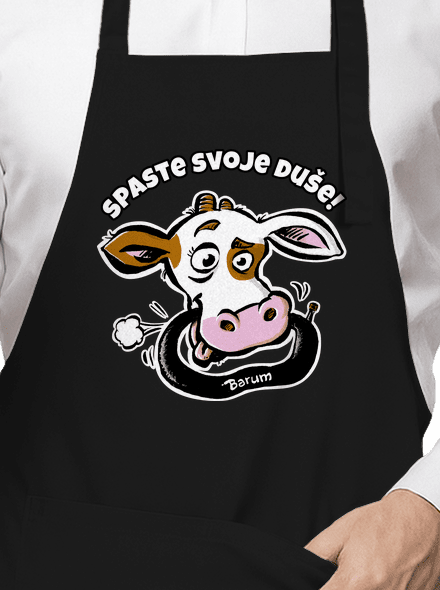 Spaste svoje duše zástěra Black