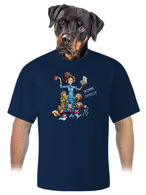 Maminčin home office unisex tričko oversized Midnight Blue