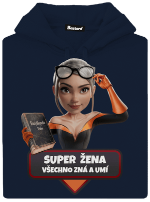 Super máma pánská mikina klokanka Navy