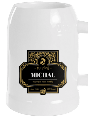 Alkoholová etiketa půllitr White