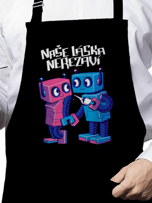 Roboti zástěra Black