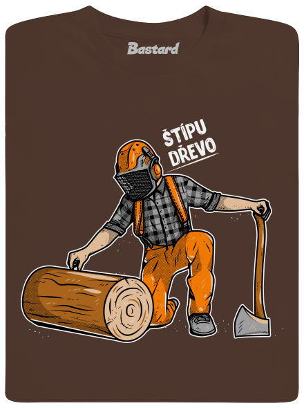 Dřevorubec pánské tričko Brown