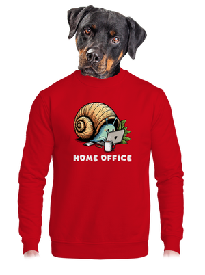 Šnekův home office unisex mikina bez kapuce Red