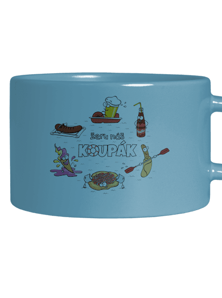 Český koupák hrnek makronka Blue Macaron