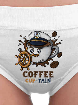 Coffee Cup-tain dámské kalhotky White