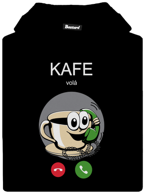 Kafe volá dětská mikina klokanka Black