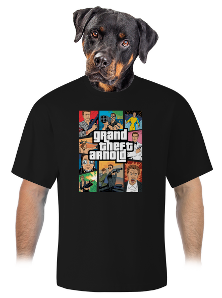 Grand Theft Arnold unisex tričko oversized Black
