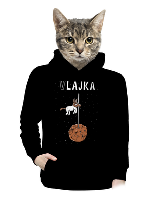 Vlajka dámská mikina klokanka Black