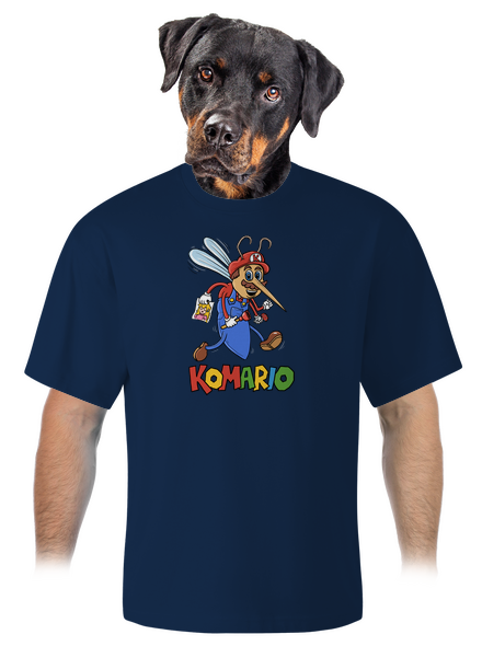 Komario unisex tričko oversized Midnight Blue