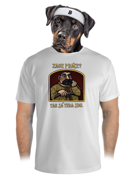 Zase práce? pánské sportovní tričko White