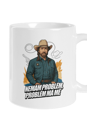 B19: Chuck Norris z Walker, Texas Ranger klasický hrnek White